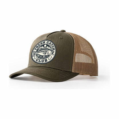Fresh Catch Club Fishing Elegant Trucker Hat – Olive Khaki