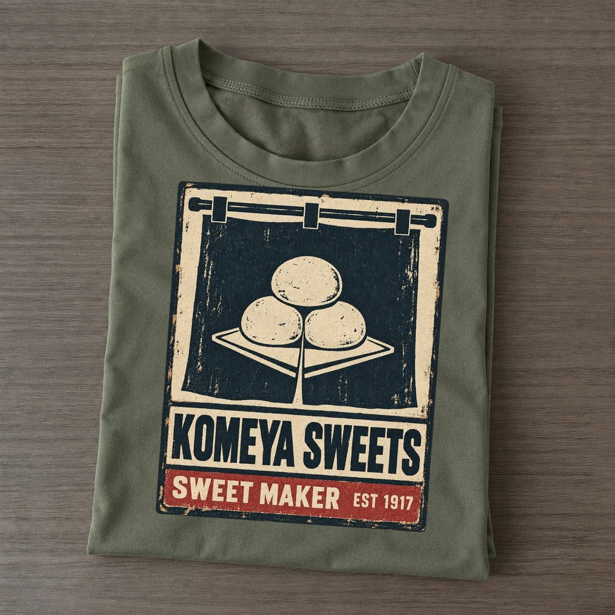 Komeya Sweet Shop Noren Trade Co Classic T-shirt – Army Green