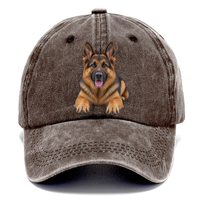 German Shepherd Lying Down Top Breeds Classic Cap – Brown