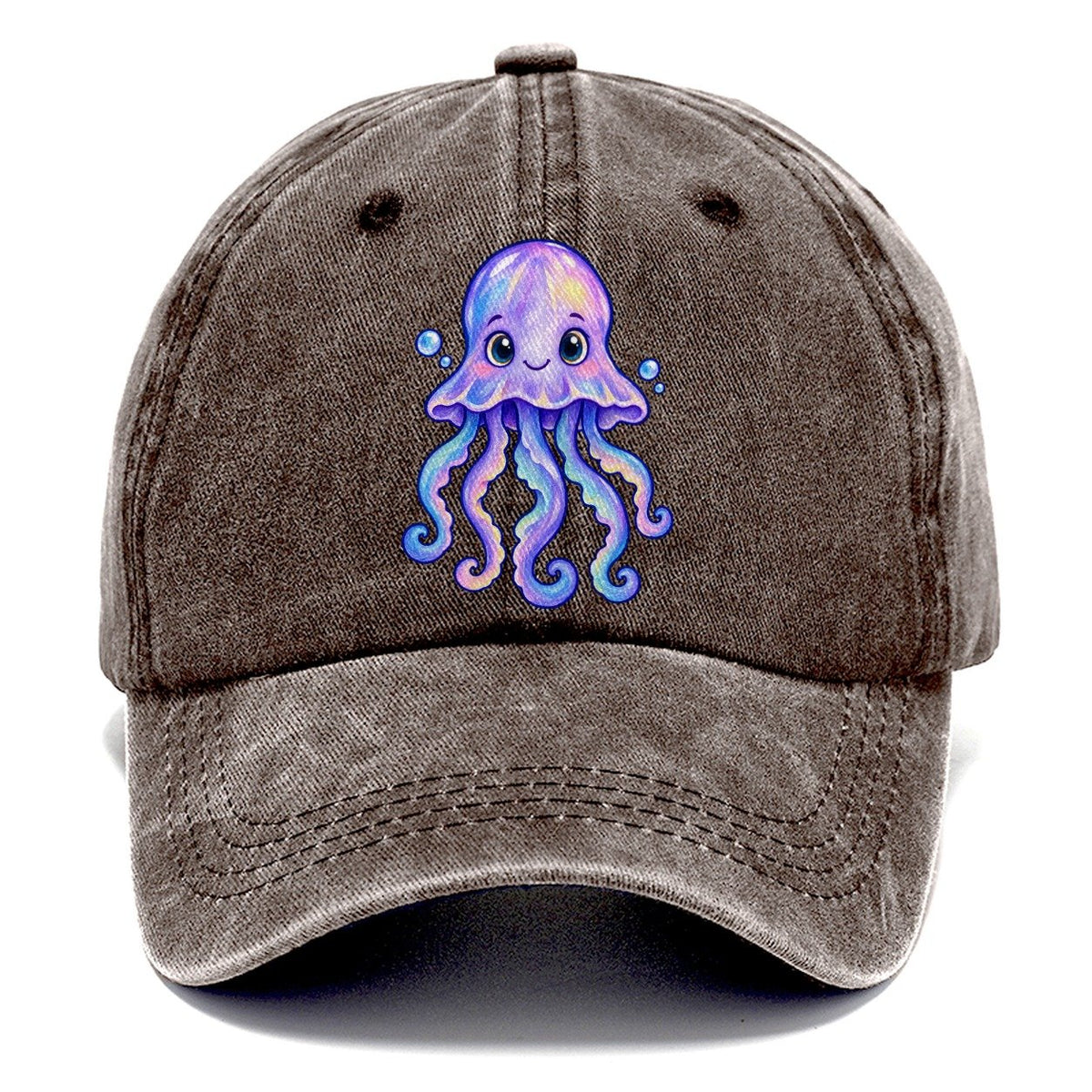Jellyfish Front Glow Sea Sprite Classic Cap – Brown