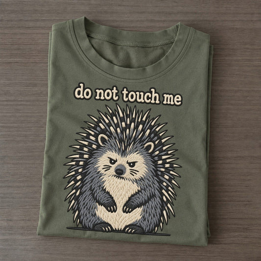 Do Not Touch Me Strongly Worded Classic T-shirt – Army Green