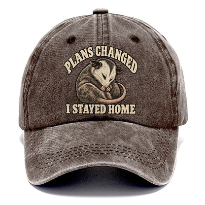 Opossum Staying Home Character Club Classic Cap – Brown