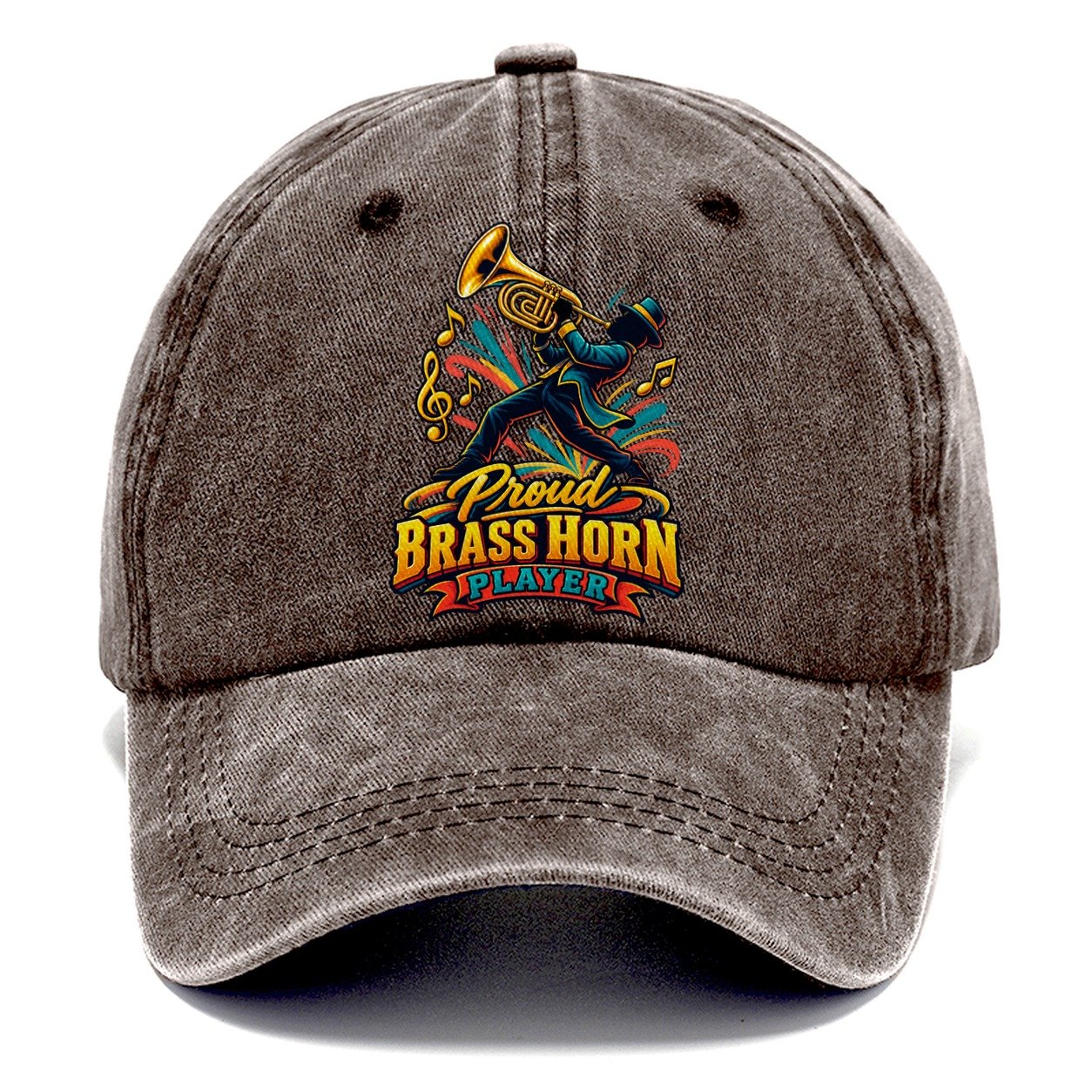 Proud Brass Horn Player Music Instruments Classic Cap – Brown