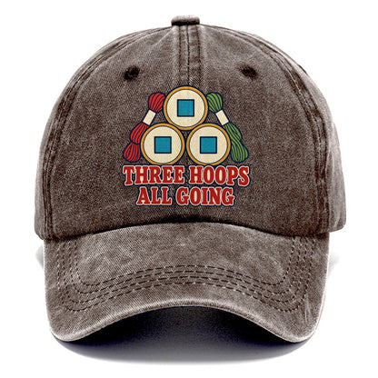Three Hoops All Going And Needlework Classic Cap – Brown