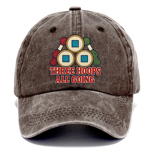 Three Hoops All Going And Needlework Classic Cap – Brown