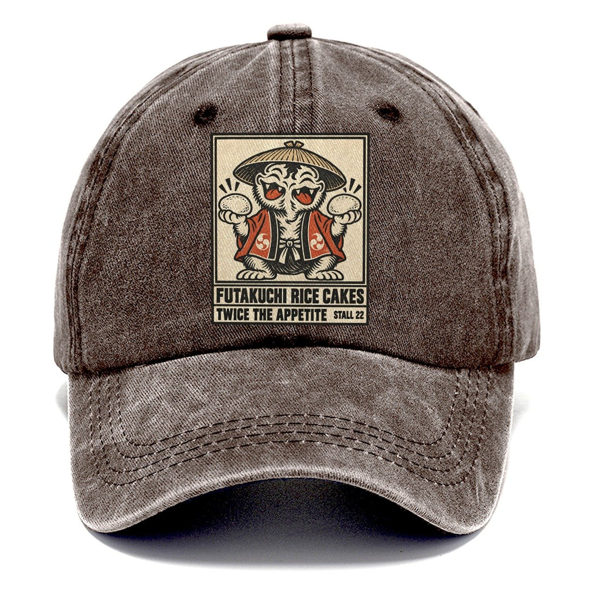 Futakuchi Rice Cakes Yokai Night Market Classic Cap – Brown
