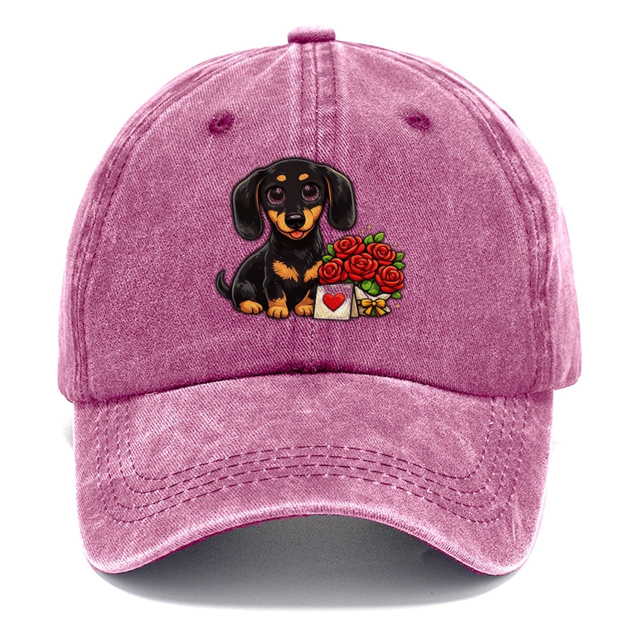 Dachshund Anniversary Roses Classic Cap – Dusty Rose