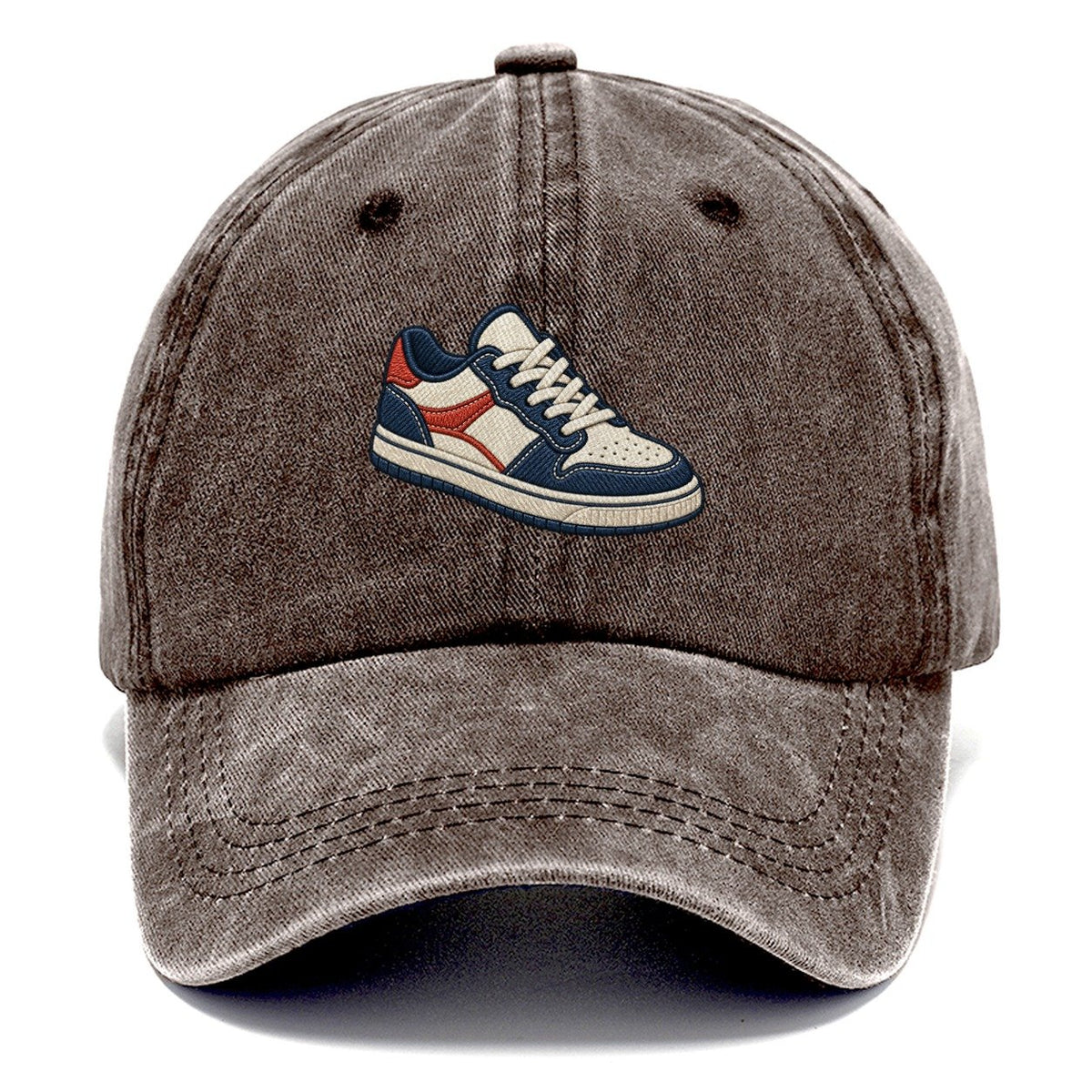 Low Top Court Sneaker Tiny Solo Marks Classic Cap – Brown