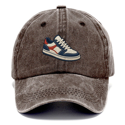 Low Top Court Sneaker Tiny Solo Marks Classic Cap – Brown