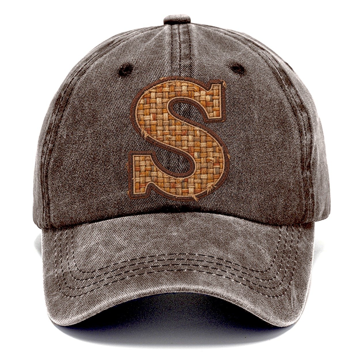 Woven Tweed S Monogram Classic Cap – Brown