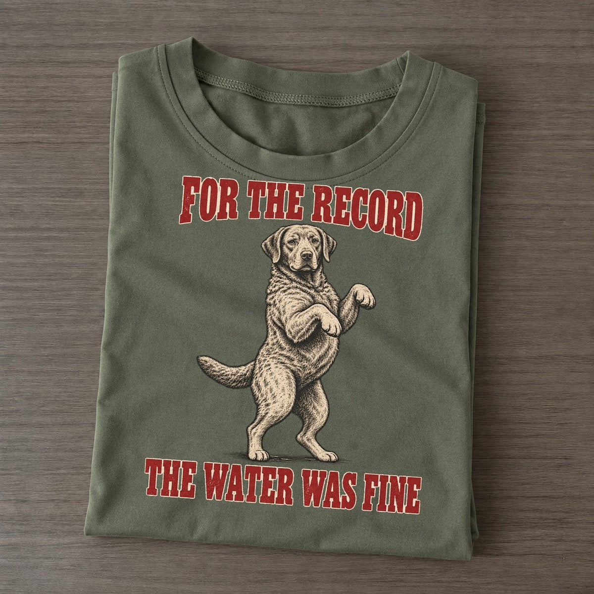 Chesapeake Bay Retriever Dog Declarations Classic T-shirt – Army Green