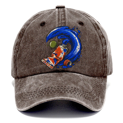 Cobalt Brush Wave Clay Color Makers Classic Cap – Brown