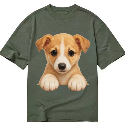 Whippet Fawn Colored Design Classic T-shirt – Army Green