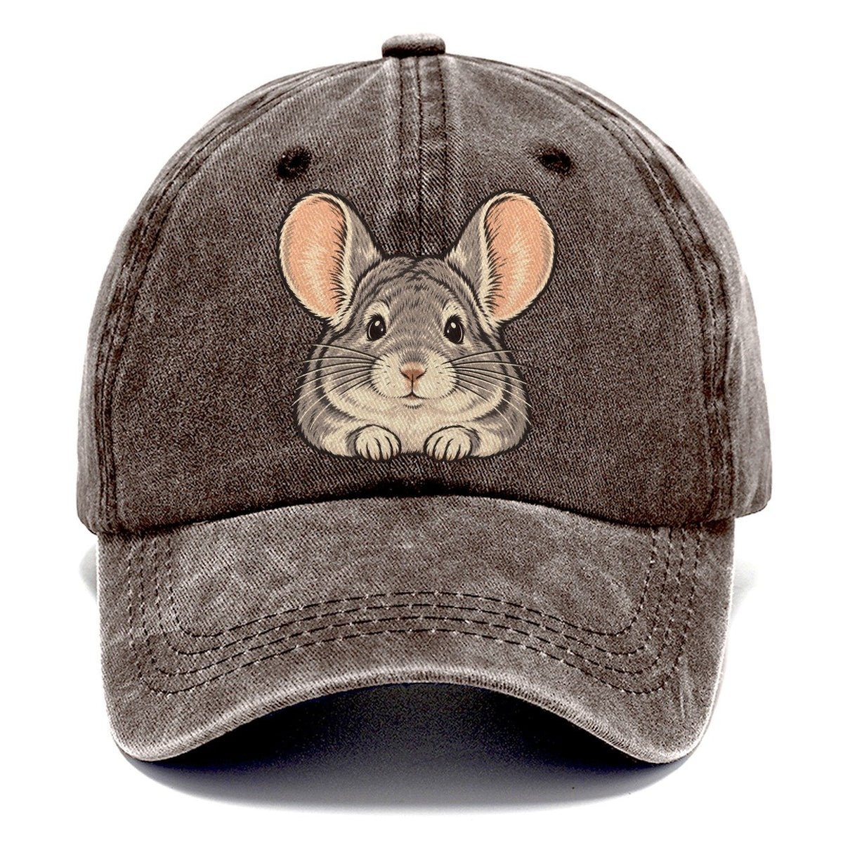 Chinchilla Big Ears Small Pet Logos Classic Cap – Brown