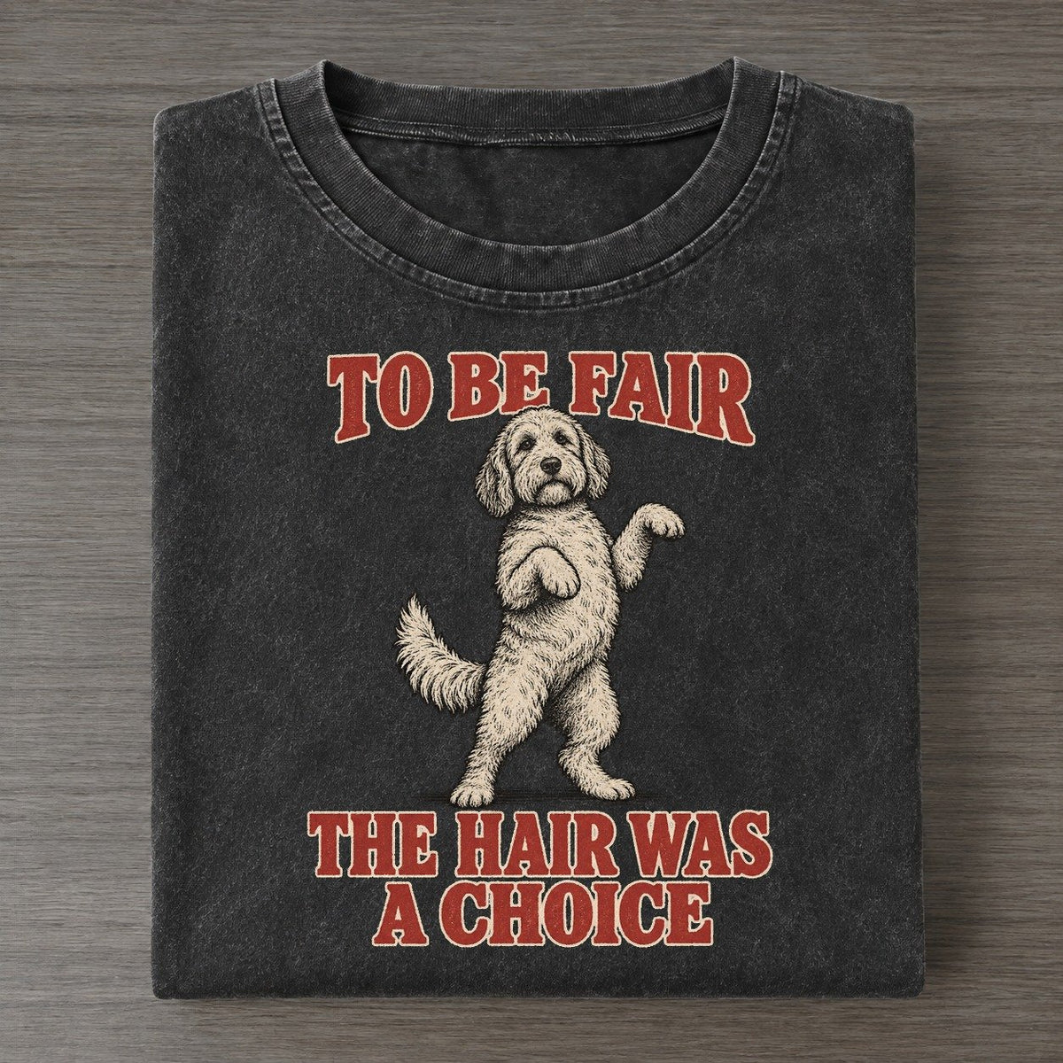 Labradoodle Dog Declarations Vintage T-shirt – Black