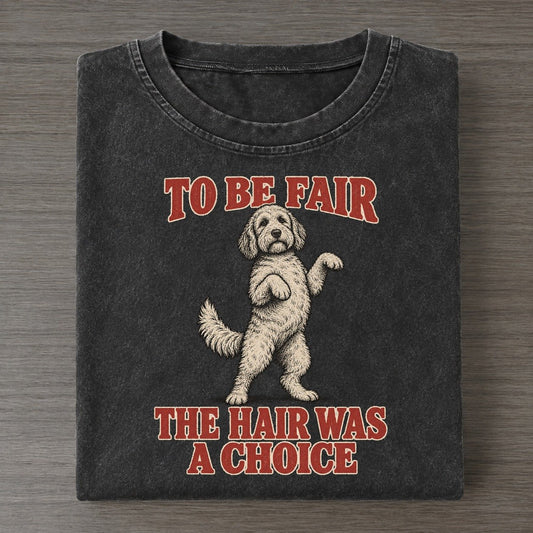 Labradoodle Dog Declarations Vintage T-shirt – Black