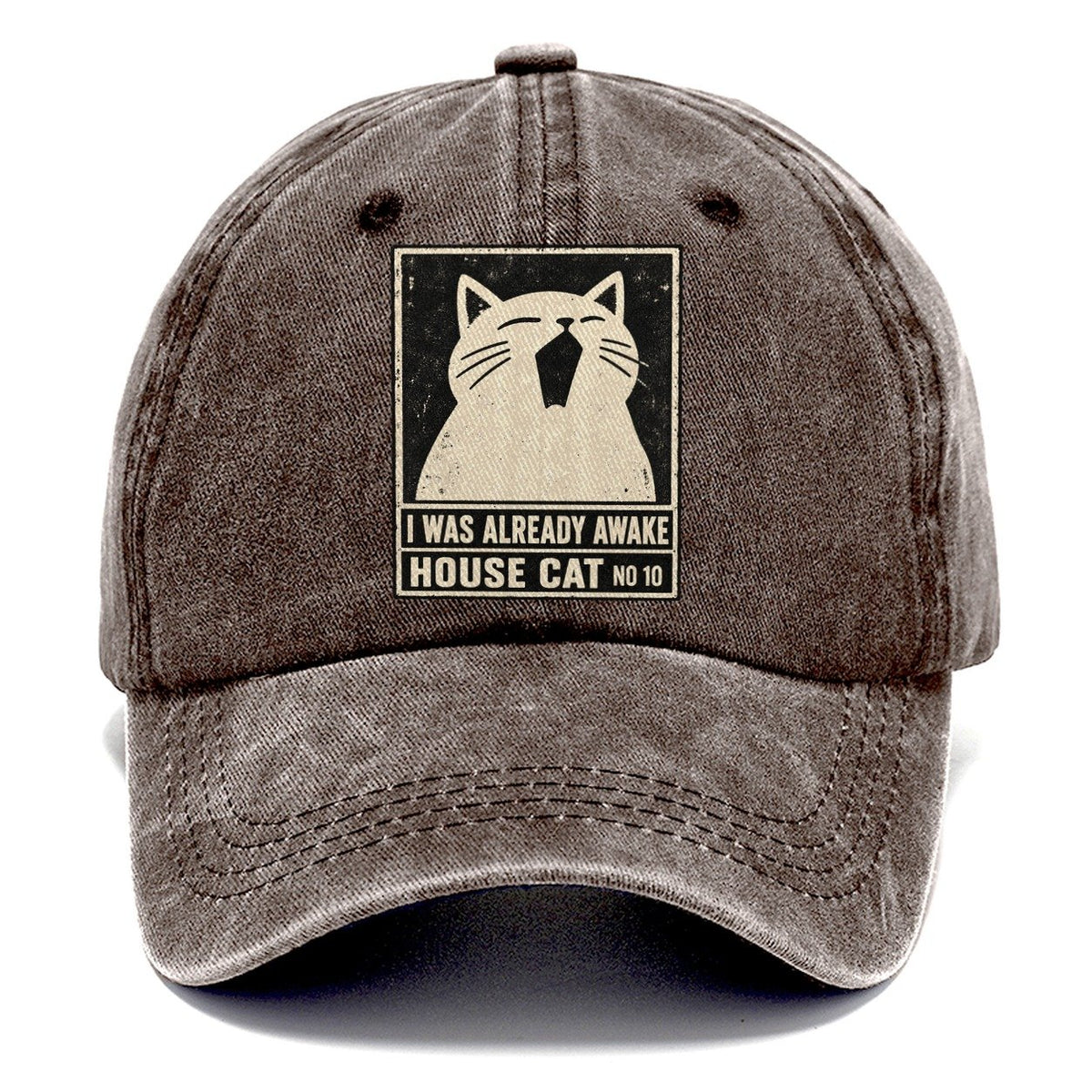 I Was Already Awake Neko Says No Classic Cap – Brown