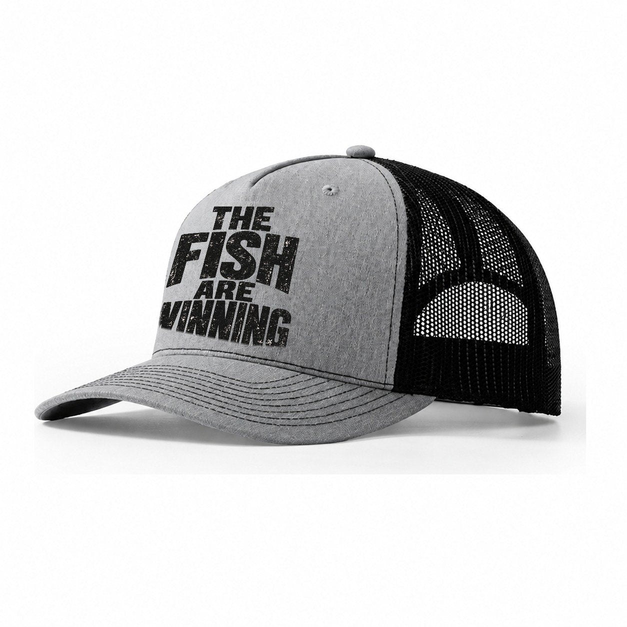 The Fish Are Winning Fishing Club Trucker Hat – Sport Grey Black