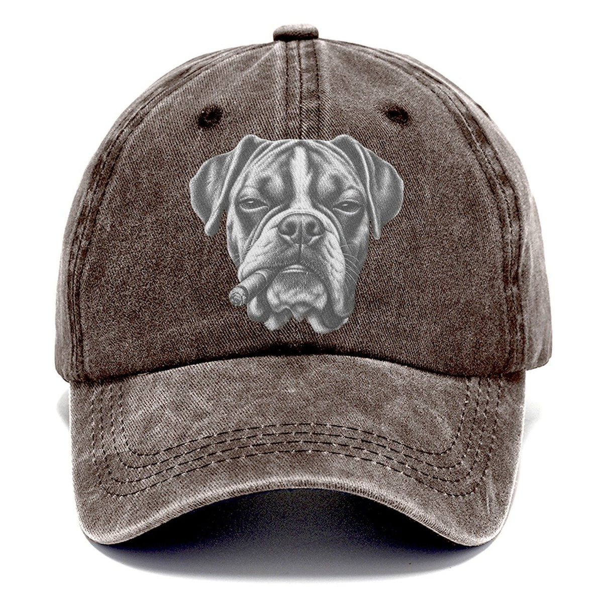 Boxer A Lit Cigar Smoking Dogs Smoking Dogs Portraits Classic Cap – Brown