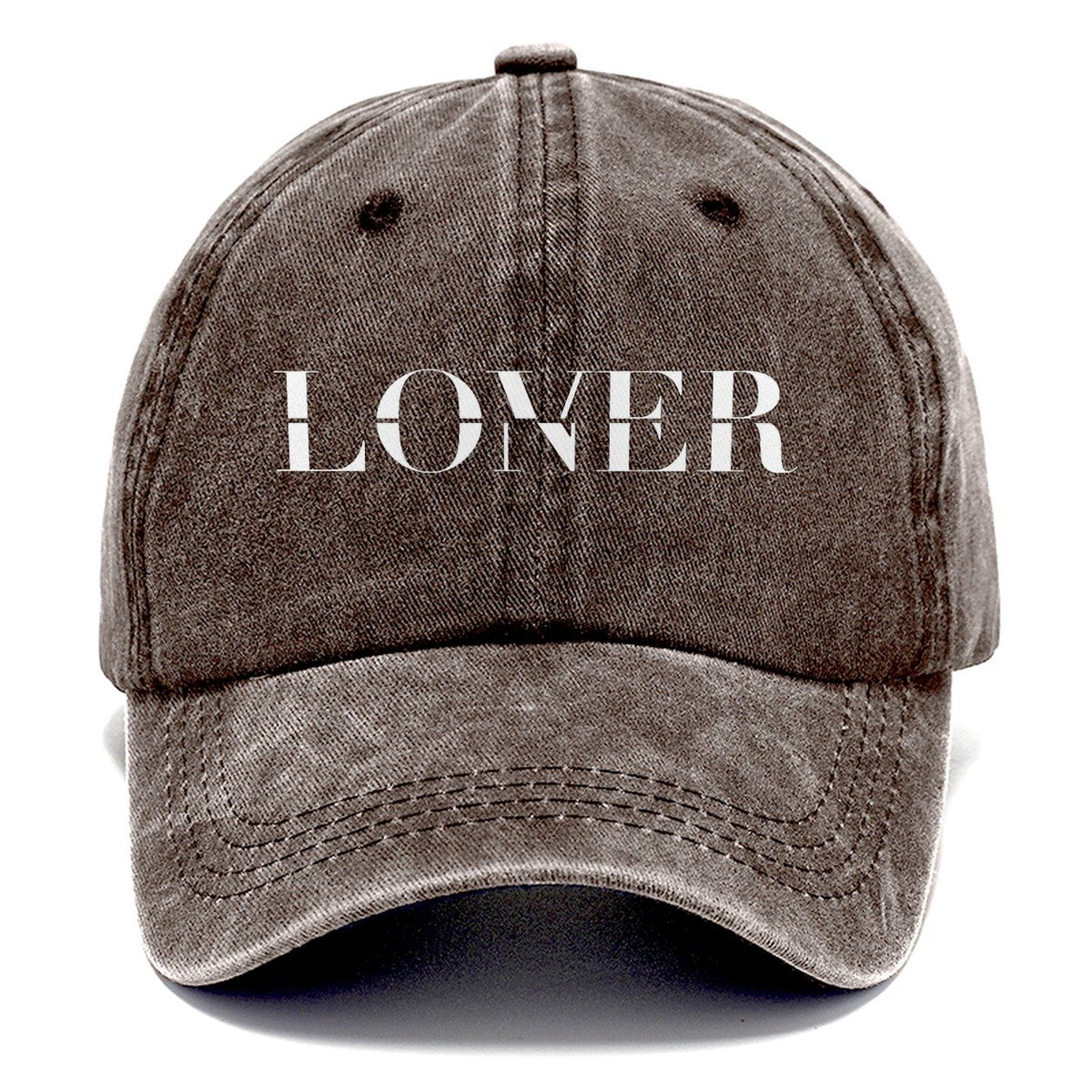 Lover Loner Split Feelings Classic Cap – Brown