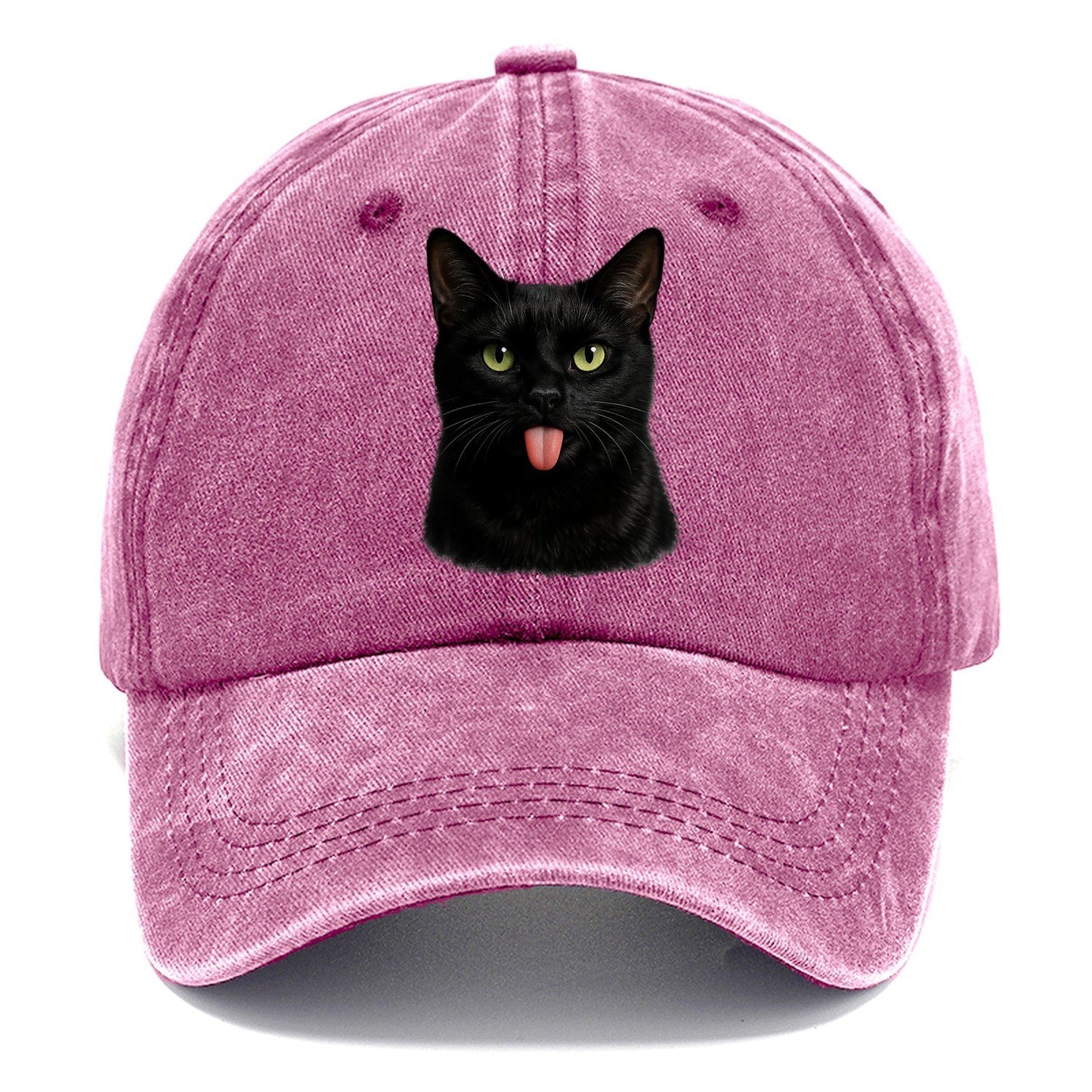 Premium Silly Black Cat Classic Cap – Dusty Rose