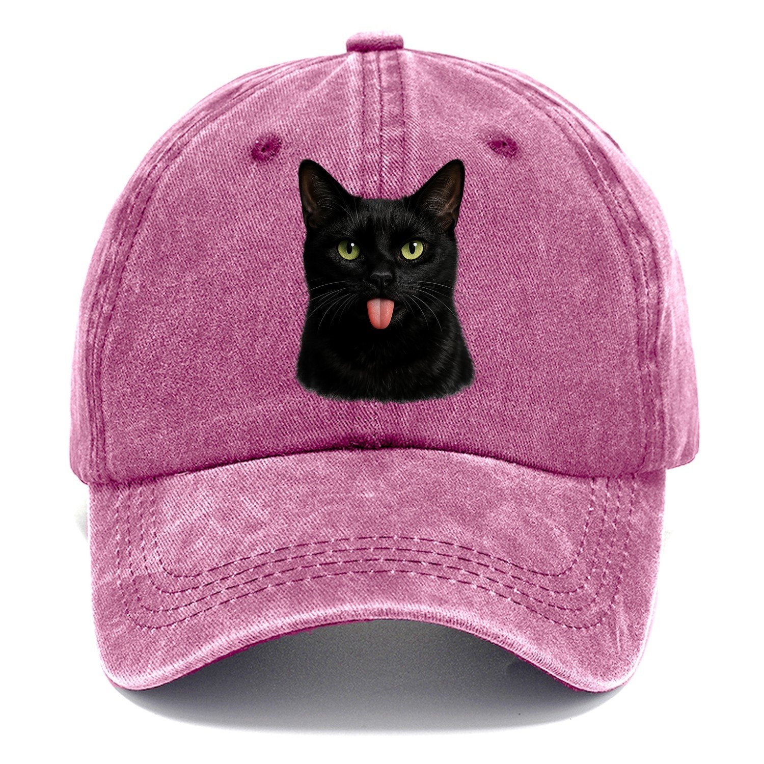 Premium Silly Black Cat Classic Cap – Dusty Rose