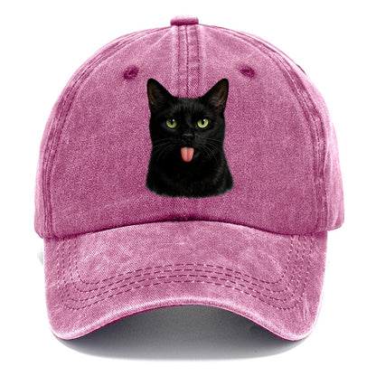 Premium Silly Black Cat Classic Cap – Dusty Rose