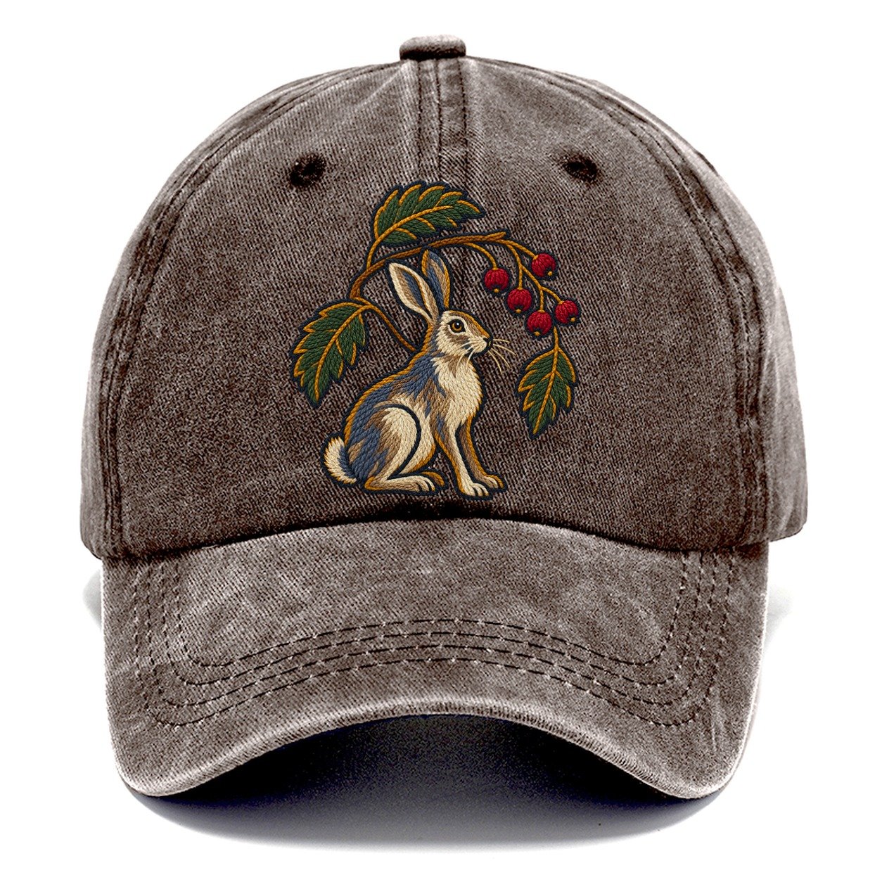 Scottish Rowan And Mountain Hare Uk Culture Heritage Classic Cap – Brown