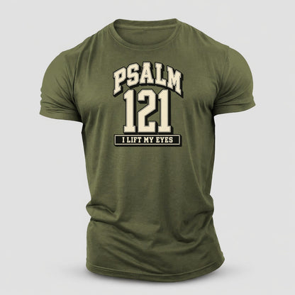 Psalm 121 Varsity Chapel Varsity Cotton T-Shirt – Army Green