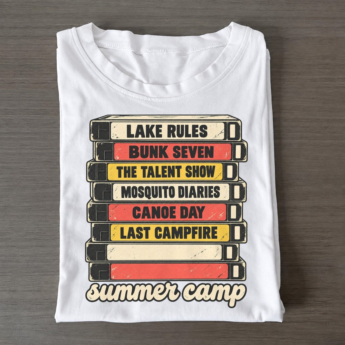 Summer Camp Rewind Shelf Classic T-shirt – White