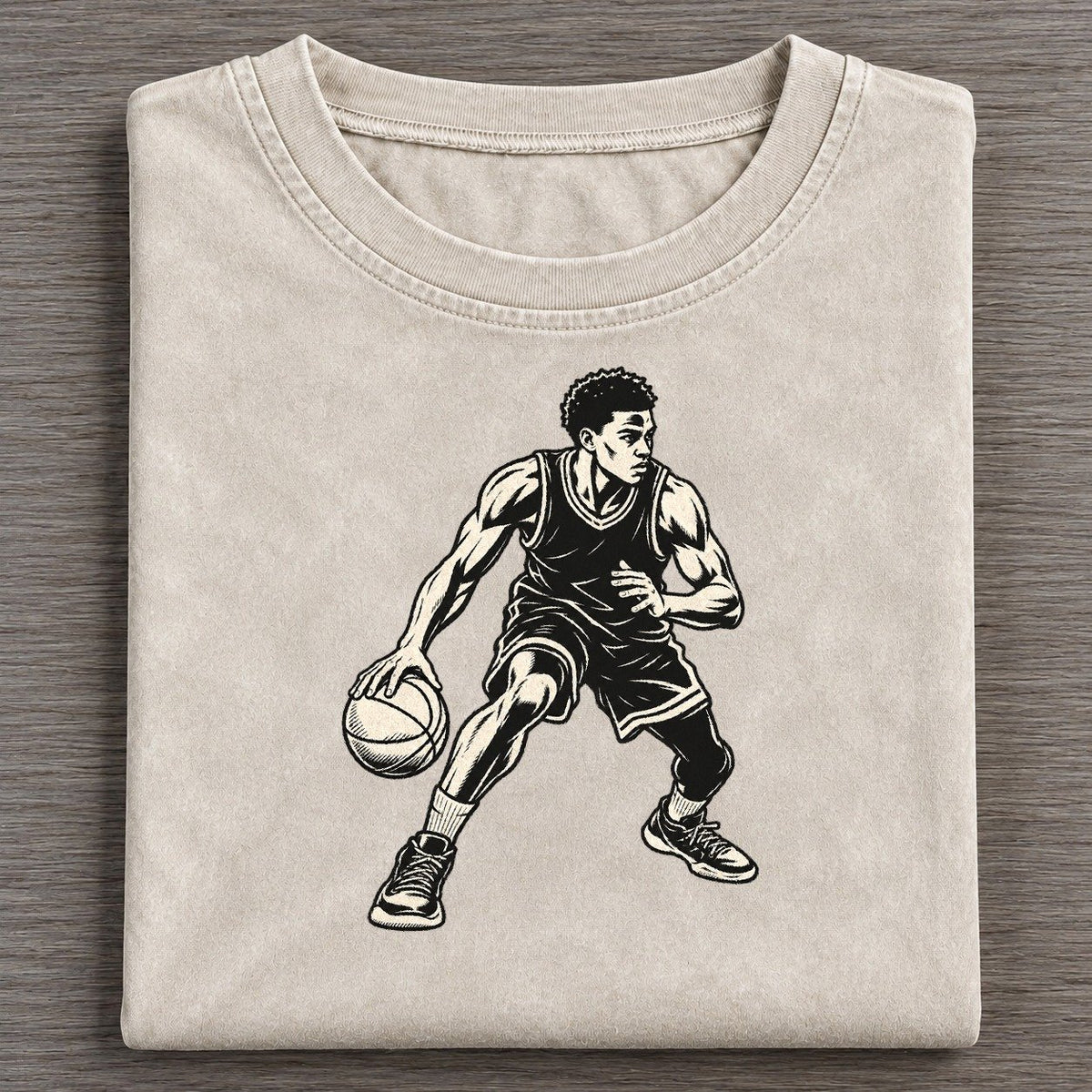 Basketball Low Crossover Global Sports Ink Figures Vintage T-shirt – Off White