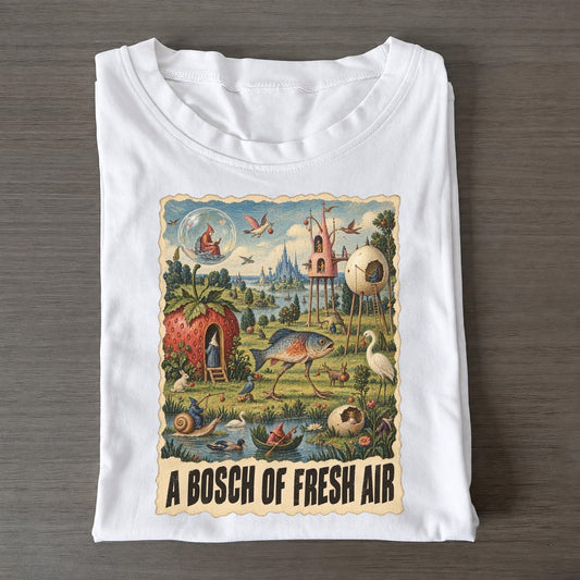 A Bosch Of Fresh Air Garden Creatures Art Pun Classic T-shirt – White