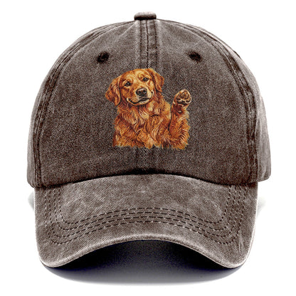 Golden Retriever Embroidered Classic Cap – Brown