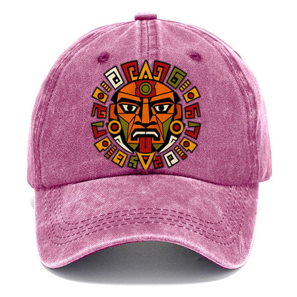 Aztec Sun Stone Fragment Classic Cap – Dusty Rose