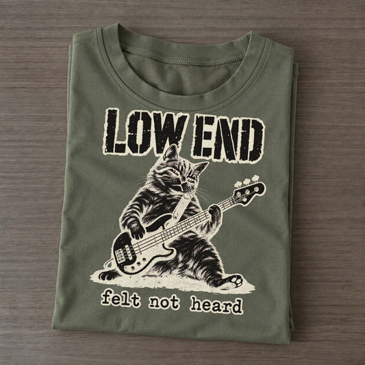 Bass Cat Alley Cat Records Classic T-shirt – Army Green
