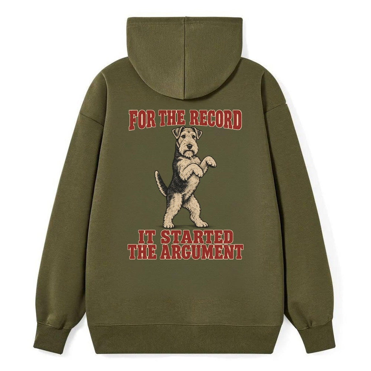 Welsh Terrier Dog Declarations Classic Pullover Hoodie – Armygreen