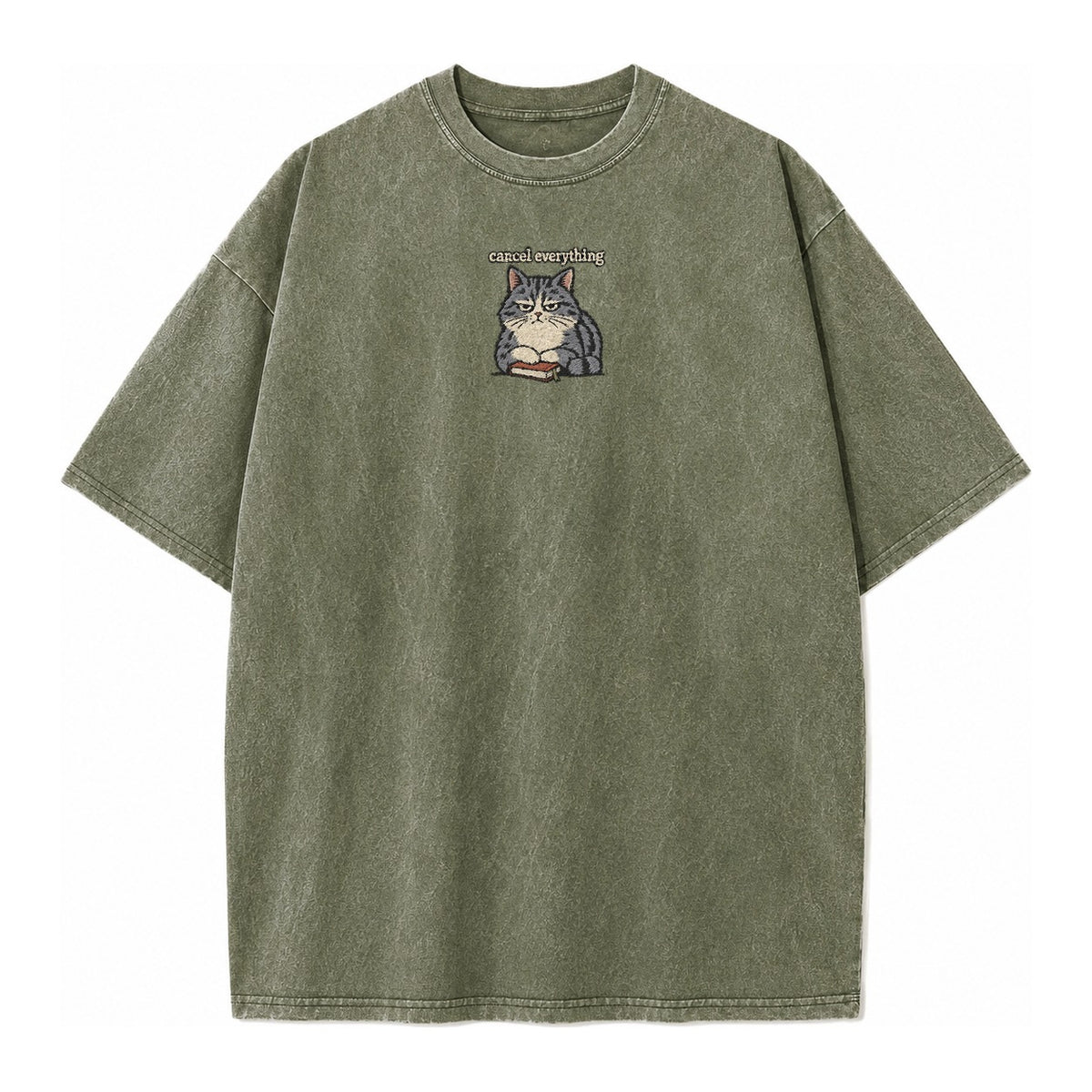 Cancel Everything Strongly Worded Vintage T-shirt – Army Green
