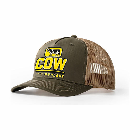 Cow Bulk Haulage Heavy Duty Trucker Hat – Olive Khaki