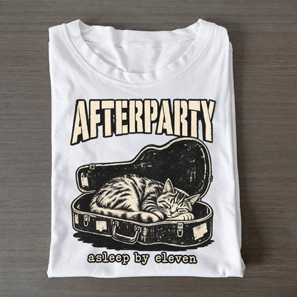 Afterparty Alley Cat Records Classic T-shirt – White