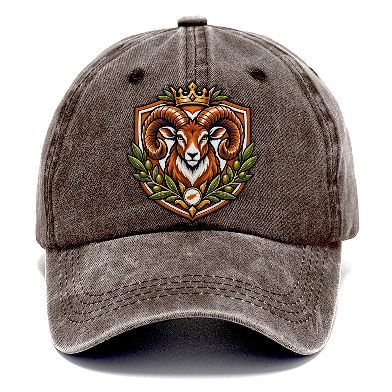 Cyprus Heraldic Crest Country Logos Classic Cap – Brown