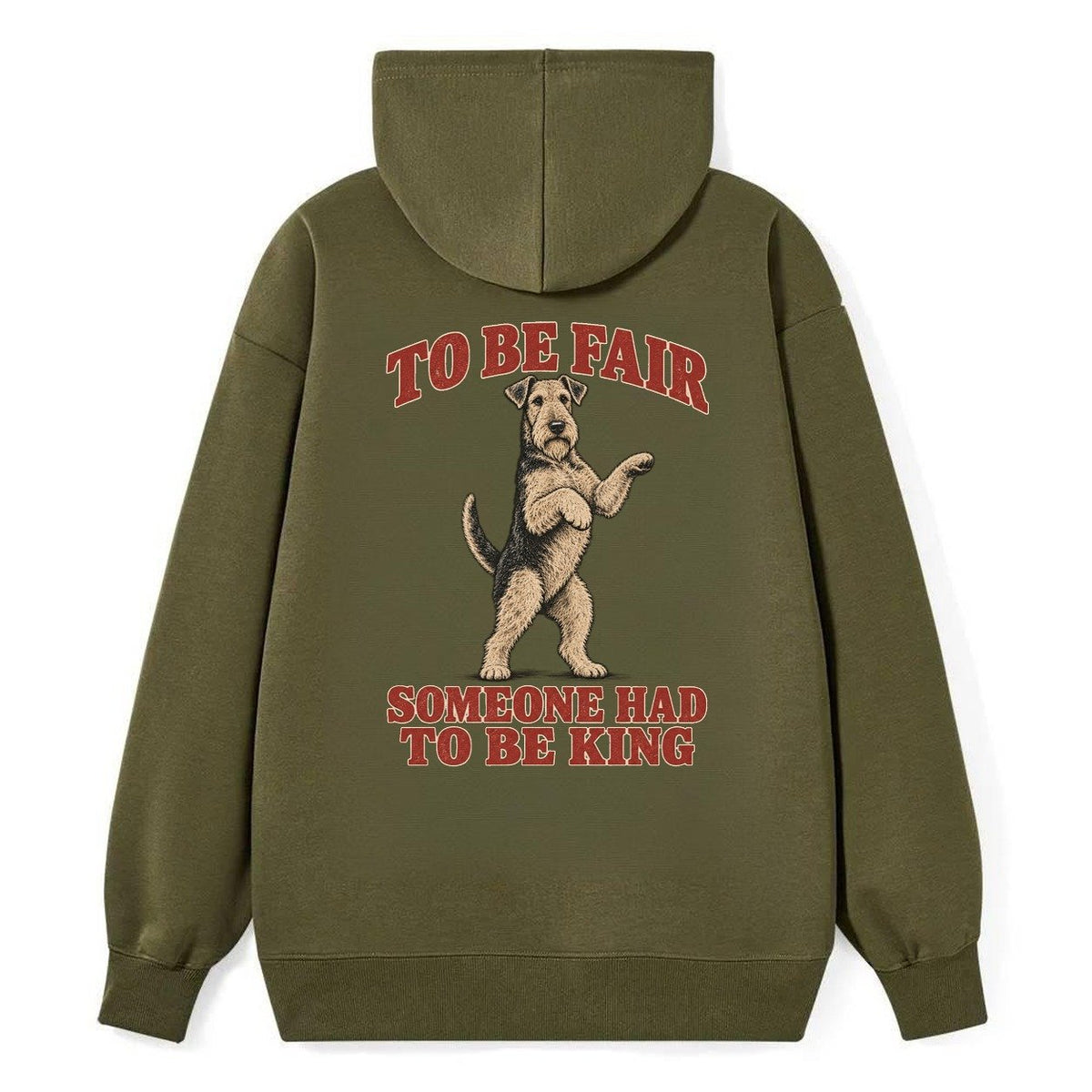 Airedale Terrier Dog Declarations Classic Pullover Hoodie – Armygreen