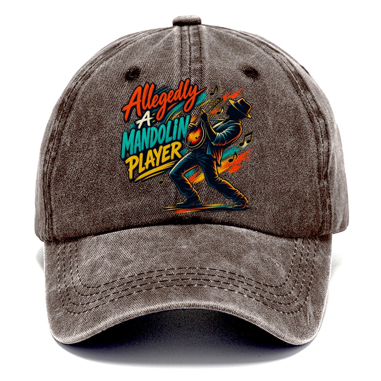 Allegedly A Mandolin Player Music Instruments Classic Cap – Brown