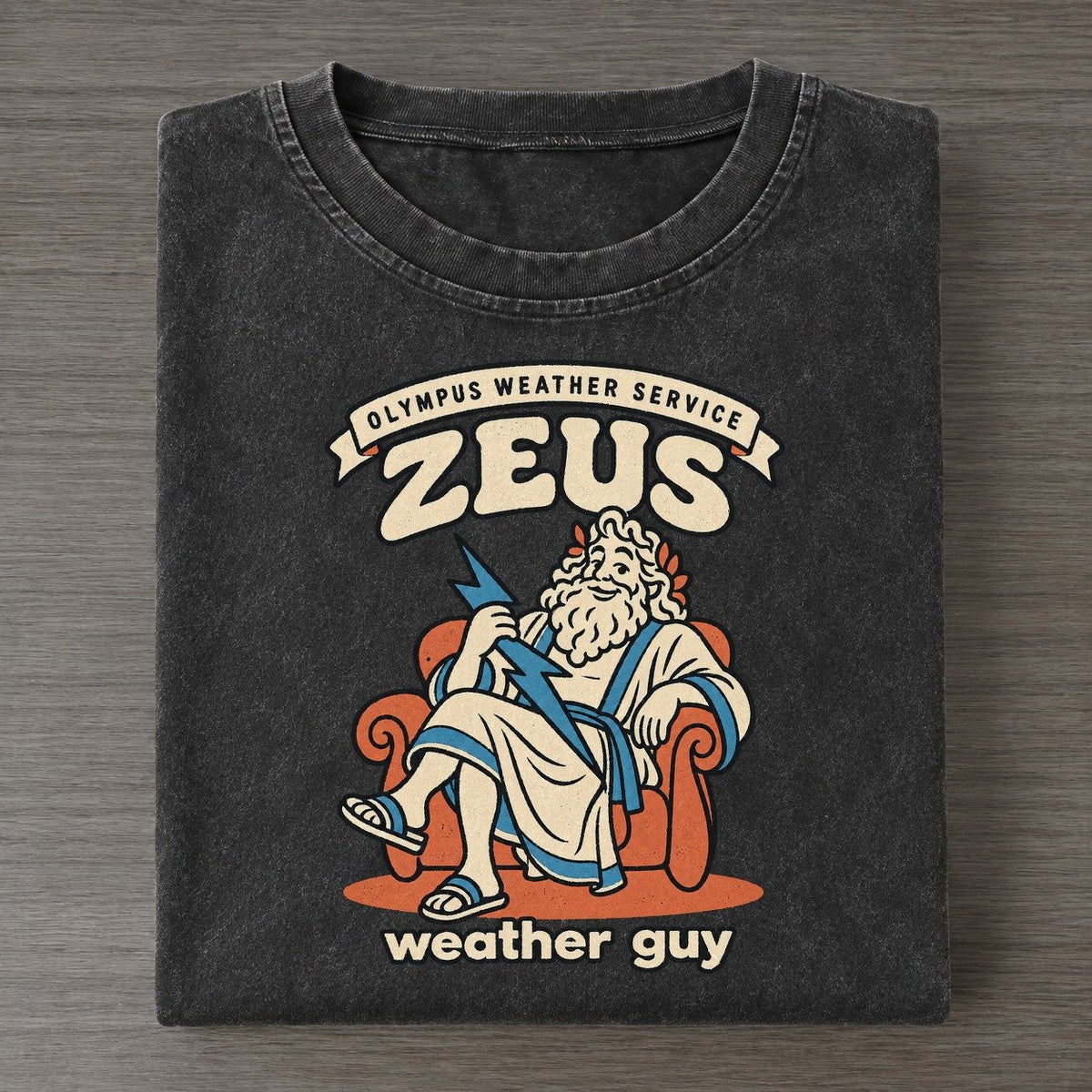Zeus Olympus Gift Shop Vintage T-shirt – Black