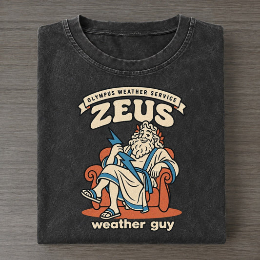 Zeus Olympus Gift Shop Vintage T-shirt – Black