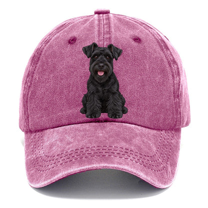 Black Miniature Schnauzer Classic Cap – Dusty Rose
