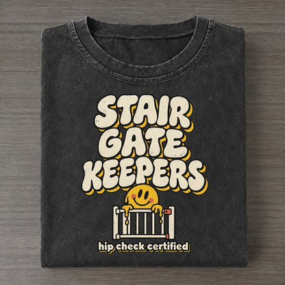 Stair Gate Keepers Running On Fumes Club Vintage T-shirt – Black