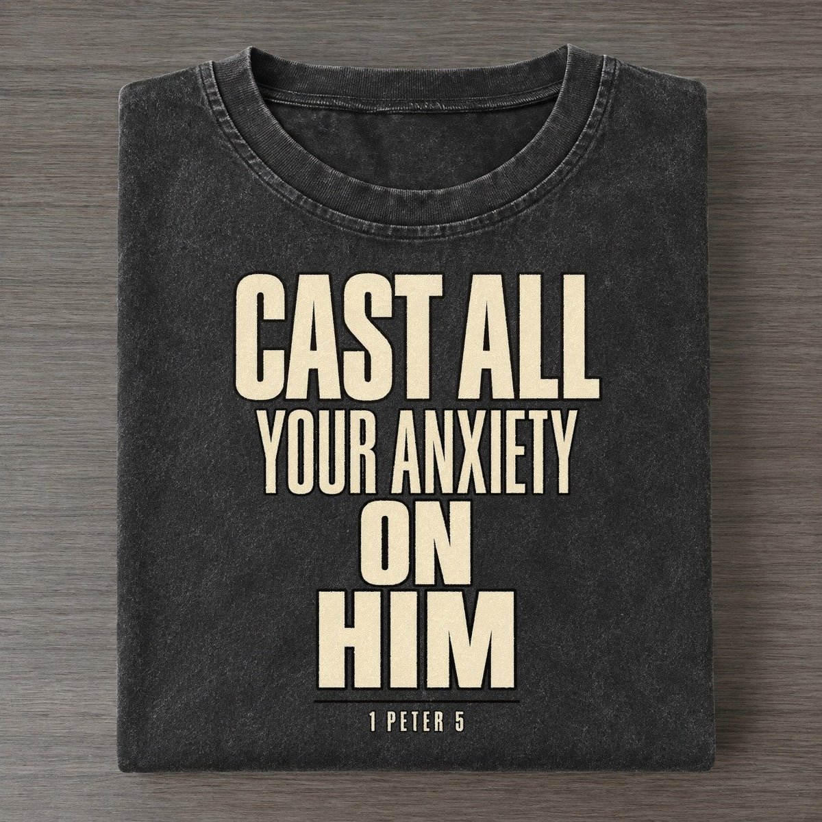 Cast All Your Anxiety Plain Gospel Vintage T-shirt – Black