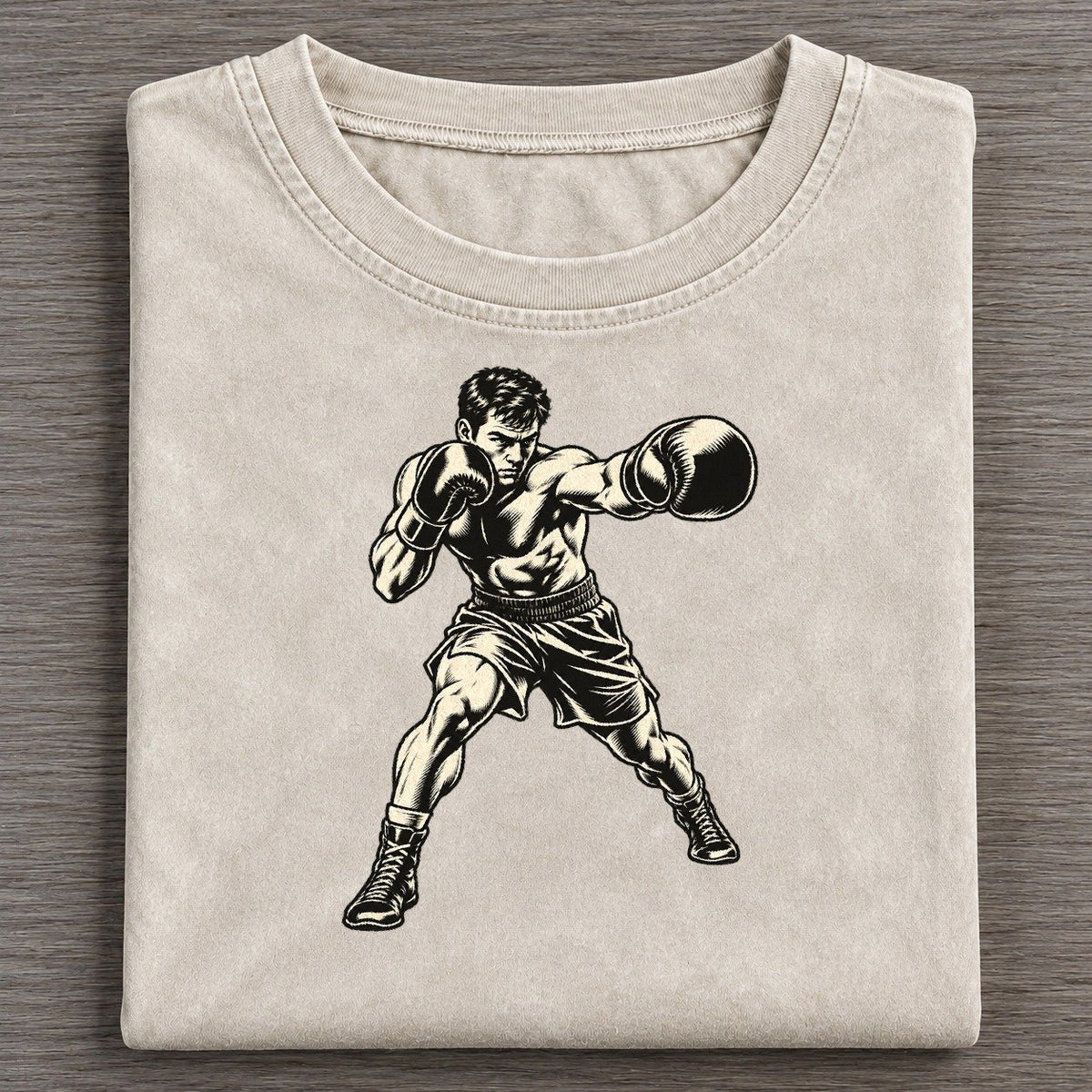Boxer Guarded Jab Global Sports Ink Figures Vintage T-shirt – Off White