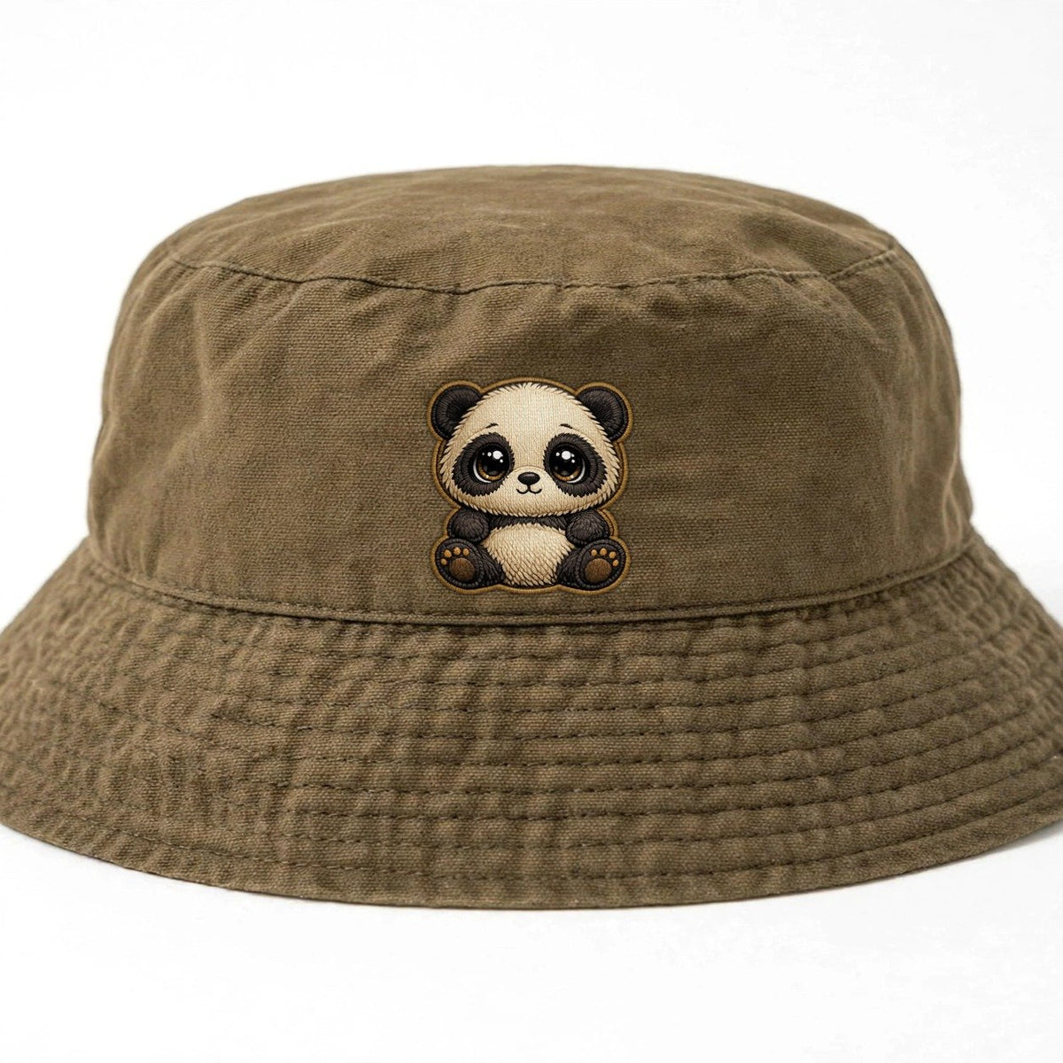 Baby Giant Panda Cub Kids Bucket Hat – Dark Khaki