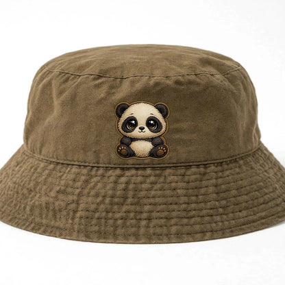 Baby Giant Panda Cub Kids Bucket Hat – Dark Khaki